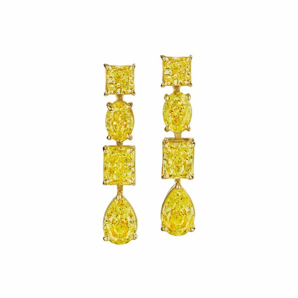 Alternate Chunky Drop Diamond Earrings - 1